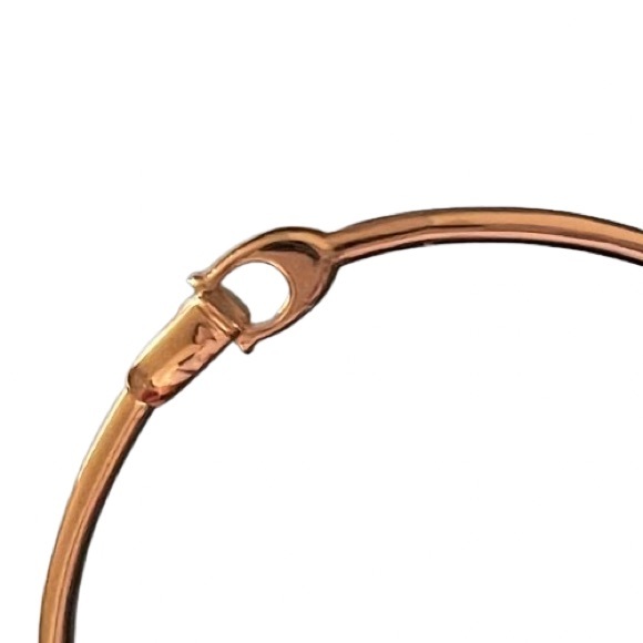 NEW Coach Women's Signature Hoop Earrings Gold Tone - Picture 8 of 13